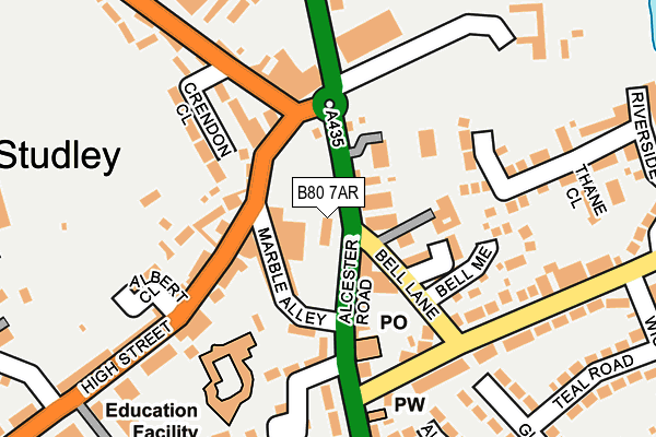 B80 7AR map - OS OpenMap – Local (Ordnance Survey) B80 7AR map - OS OpenMap – Local (Ordnance Survey)