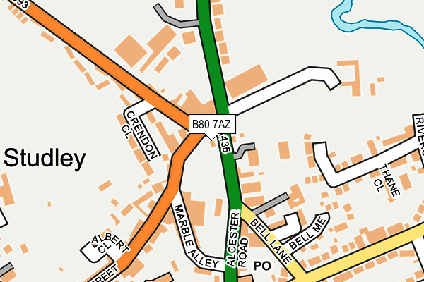 B80 7AZ map - OS OpenMap – Local (Ordnance Survey) B80 7AZ map - OS OpenMap – Local (Ordnance Survey)