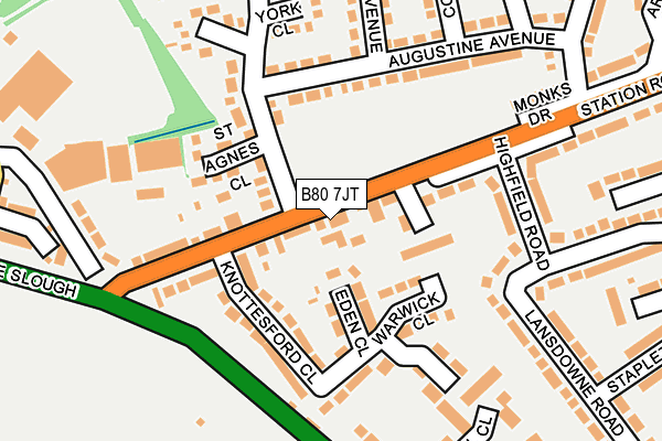 B80 7JT map - OS OpenMap – Local (Ordnance Survey) B80 7JT map - OS OpenMap – Local (Ordnance Survey)