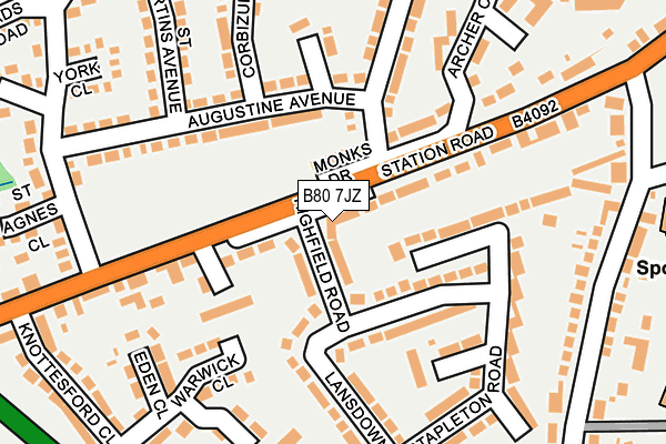 B80 7JZ map - OS OpenMap – Local (Ordnance Survey) B80 7JZ map - OS OpenMap – Local (Ordnance Survey)