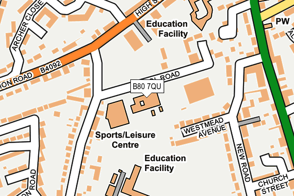 B80 7QU map - OS OpenMap – Local (Ordnance Survey) B80 7QU map - OS OpenMap – Local (Ordnance Survey)