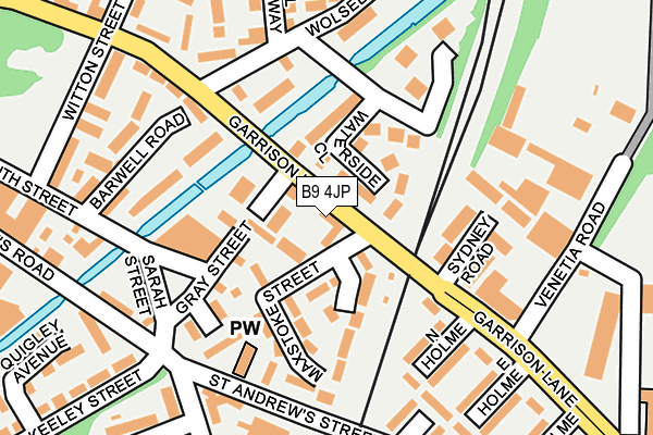 B9 4JP map - OS OpenMap – Local (Ordnance Survey) B9 4JP map - OS OpenMap – Local (Ordnance Survey)