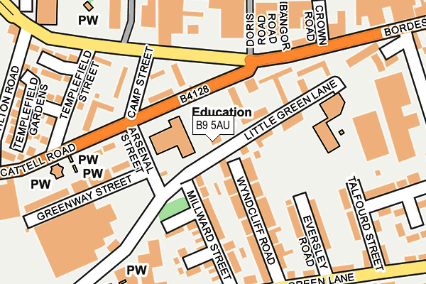 B9 5AU map - OS OpenMap – Local (Ordnance Survey) B9 5AU map - OS OpenMap – Local (Ordnance Survey)