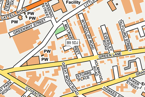 B9 5DJ map - OS OpenMap – Local (Ordnance Survey) B9 5DJ map - OS OpenMap – Local (Ordnance Survey)