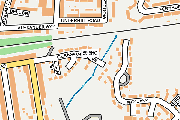 B9 5HQ map - OS OpenMap – Local (Ordnance Survey)