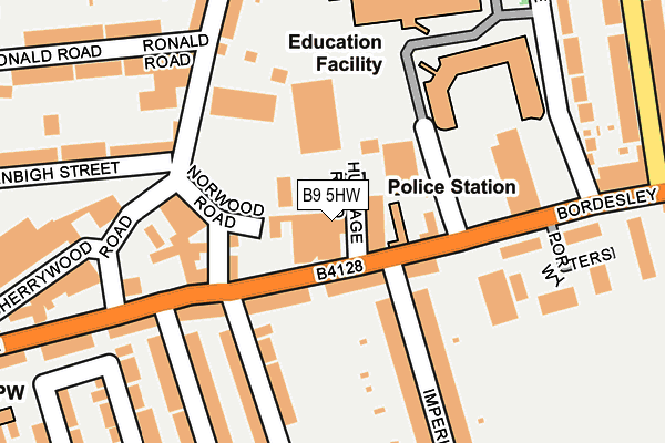 B9 5HW map - OS OpenMap – Local (Ordnance Survey) B9 5HW map - OS OpenMap – Local (Ordnance Survey)