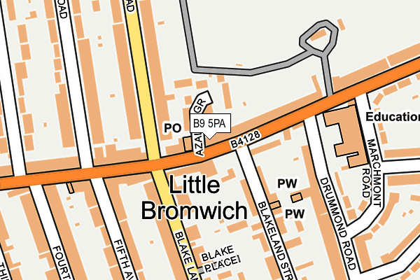 B9 5PA map - OS OpenMap – Local (Ordnance Survey) B9 5PA map - OS OpenMap – Local (Ordnance Survey)