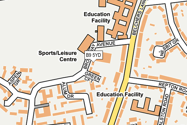 B9 5YD map - OS OpenMap – Local (Ordnance Survey) B9 5YD map - OS OpenMap – Local (Ordnance Survey)