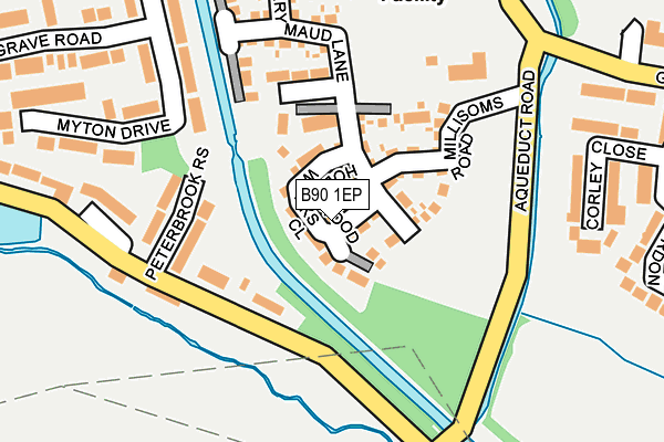 B90 1EP map - OS OpenMap – Local (Ordnance Survey) B90 1EP map - OS OpenMap – Local (Ordnance Survey)