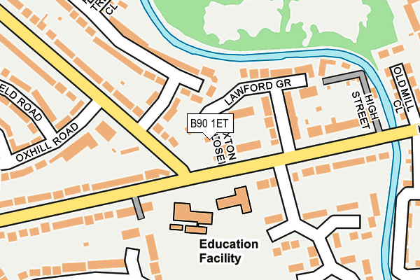 B90 1ET map - OS OpenMap – Local (Ordnance Survey) B90 1ET map - OS OpenMap – Local (Ordnance Survey)