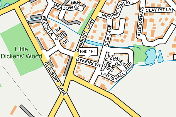 B90 1FL map - OS OpenMap – Local (Ordnance Survey) B90 1FL map - OS OpenMap – Local (Ordnance Survey)