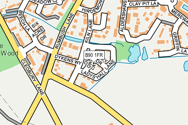 B90 1FR map - OS OpenMap – Local (Ordnance Survey) B90 1FR map - OS OpenMap – Local (Ordnance Survey)