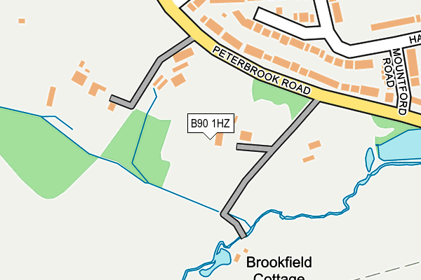 B90 1HZ map - OS OpenMap – Local (Ordnance Survey) B90 1HZ map - OS OpenMap – Local (Ordnance Survey)