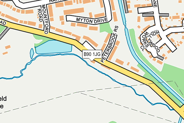 B90 1JG map - OS OpenMap – Local (Ordnance Survey) B90 1JG map - OS OpenMap – Local (Ordnance Survey)