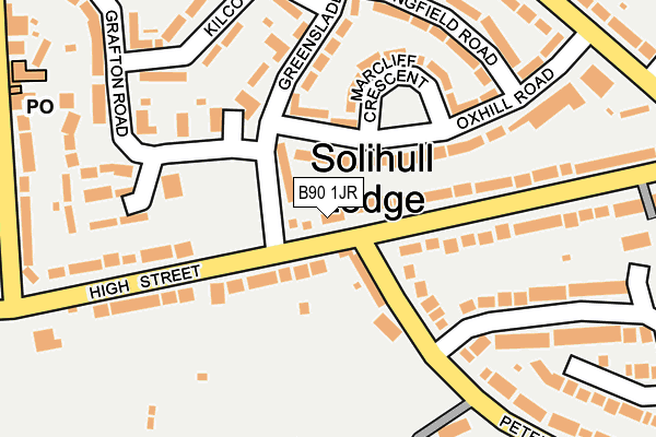 B90 1JR map - OS OpenMap – Local (Ordnance Survey) B90 1JR map - OS OpenMap – Local (Ordnance Survey)