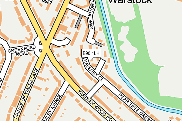 B90 1LH map - OS OpenMap – Local (Ordnance Survey) B90 1LH map - OS OpenMap – Local (Ordnance Survey)
