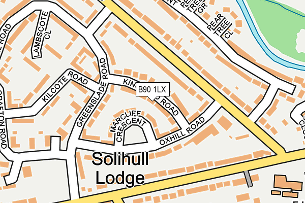 B90 1LX map - OS OpenMap – Local (Ordnance Survey) B90 1LX map - OS OpenMap – Local (Ordnance Survey)