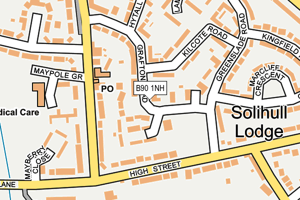 B90 1NH map - OS OpenMap – Local (Ordnance Survey) B90 1NH map - OS OpenMap – Local (Ordnance Survey)