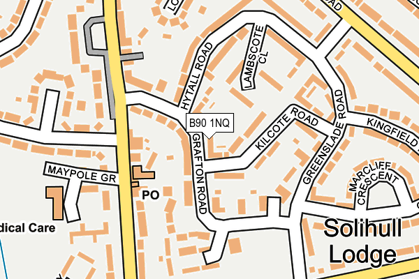 B90 1NQ map - OS OpenMap – Local (Ordnance Survey) B90 1NQ map - OS OpenMap – Local (Ordnance Survey)