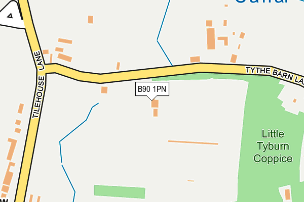 B90 1PN map - OS OpenMap – Local (Ordnance Survey) B90 1PN map - OS OpenMap – Local (Ordnance Survey)