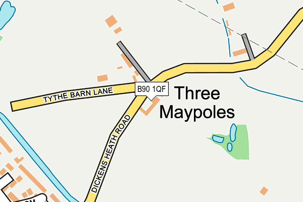 B90 1QF map - OS OpenMap – Local (Ordnance Survey) B90 1QF map - OS OpenMap – Local (Ordnance Survey)