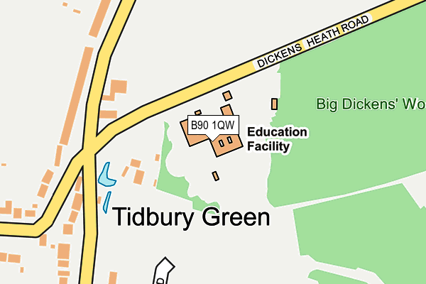 B90 1QW map - OS OpenMap – Local (Ordnance Survey) B90 1QW map - OS OpenMap – Local (Ordnance Survey)