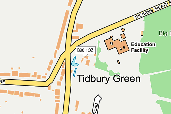 B90 1QZ map - OS OpenMap – Local (Ordnance Survey) B90 1QZ map - OS OpenMap – Local (Ordnance Survey)