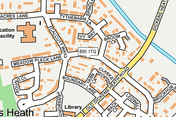 B90 1TQ map - OS OpenMap – Local (Ordnance Survey) B90 1TQ map - OS OpenMap – Local (Ordnance Survey)