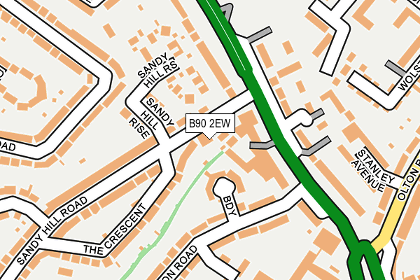 B90 2EW map - OS OpenMap – Local (Ordnance Survey) B90 2EW map - OS OpenMap – Local (Ordnance Survey)