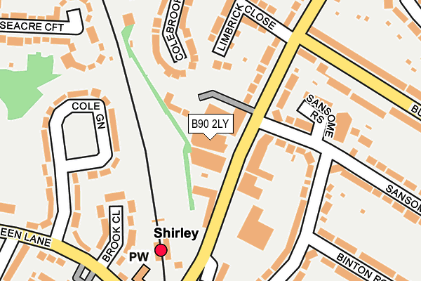 B90 2LY map - OS OpenMap – Local (Ordnance Survey) B90 2LY map - OS OpenMap – Local (Ordnance Survey)