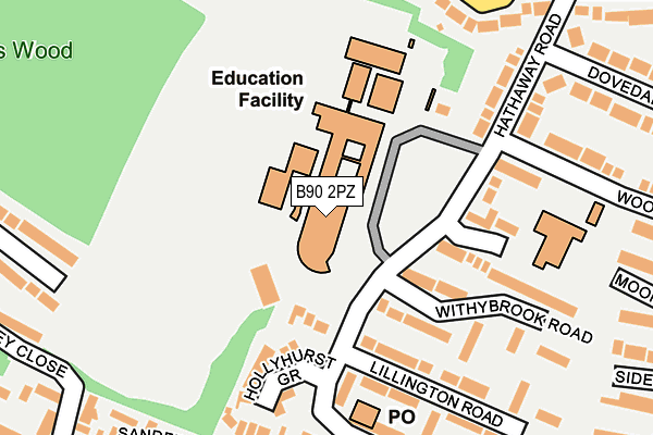 B90 2PZ map - OS OpenMap – Local (Ordnance Survey) B90 2PZ map - OS OpenMap – Local (Ordnance Survey)