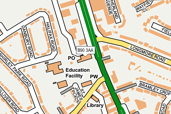 B90 3AA map - OS OpenMap – Local (Ordnance Survey) B90 3AA map - OS OpenMap – Local (Ordnance Survey)