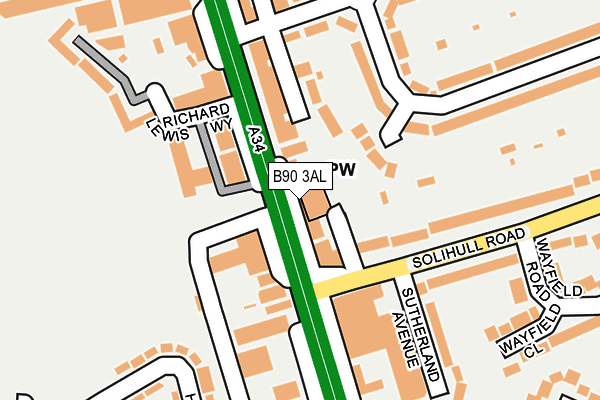 B90 3AL map - OS OpenMap – Local (Ordnance Survey) B90 3AL map - OS OpenMap – Local (Ordnance Survey)
