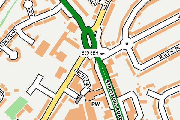 B90 3BH map - OS OpenMap – Local (Ordnance Survey) B90 3BH map - OS OpenMap – Local (Ordnance Survey)