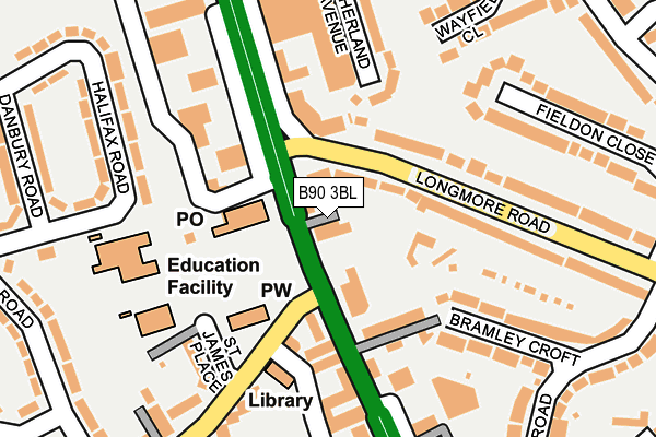 B90 3BL map - OS OpenMap – Local (Ordnance Survey) B90 3BL map - OS OpenMap – Local (Ordnance Survey)