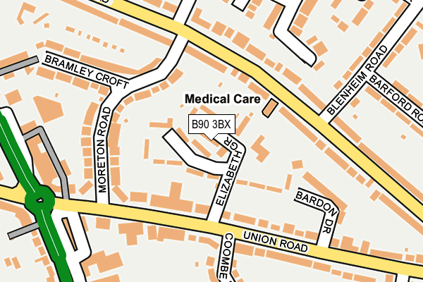 B90 3BX map - OS OpenMap – Local (Ordnance Survey) B90 3BX map - OS OpenMap – Local (Ordnance Survey)