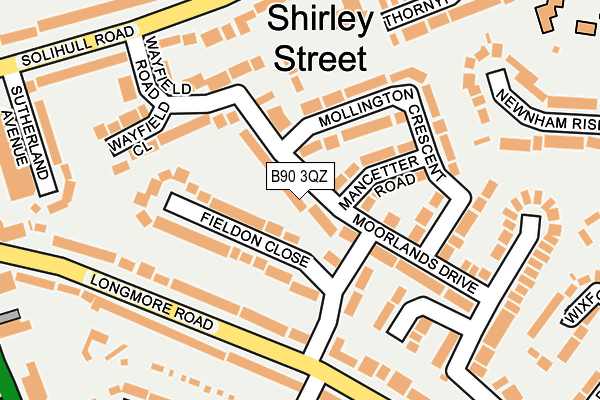 B90 3QZ map - OS OpenMap – Local (Ordnance Survey) B90 3QZ map - OS OpenMap – Local (Ordnance Survey)