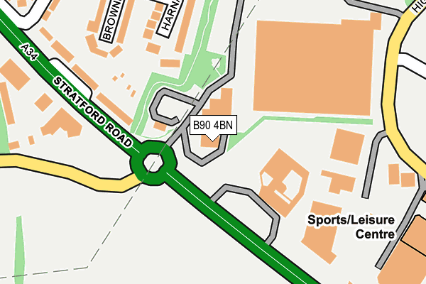 B90 4BN map - OS OpenMap – Local (Ordnance Survey) B90 4BN map - OS OpenMap – Local (Ordnance Survey)