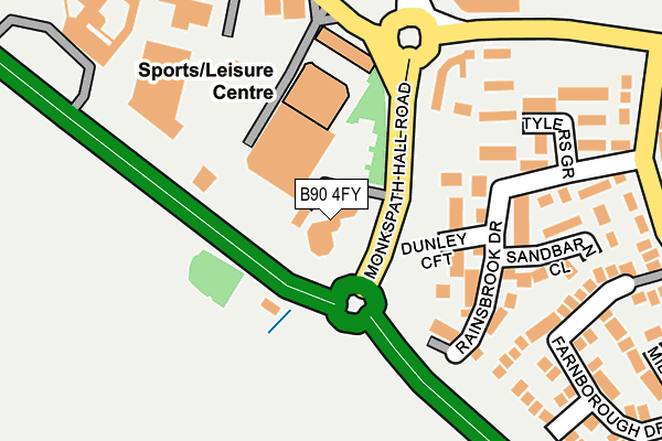 B90 4FY map - OS OpenMap – Local (Ordnance Survey) B90 4FY map - OS OpenMap – Local (Ordnance Survey)