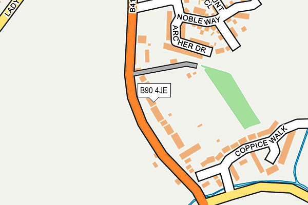 B90 4JE map - OS OpenMap – Local (Ordnance Survey) B90 4JE map - OS OpenMap – Local (Ordnance Survey)