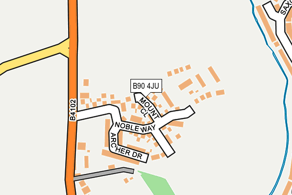 B90 4JU map - OS OpenMap – Local (Ordnance Survey) B90 4JU map - OS OpenMap – Local (Ordnance Survey)