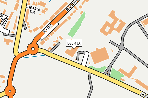 B90 4JX map - OS OpenMap – Local (Ordnance Survey) B90 4JX map - OS OpenMap – Local (Ordnance Survey)
