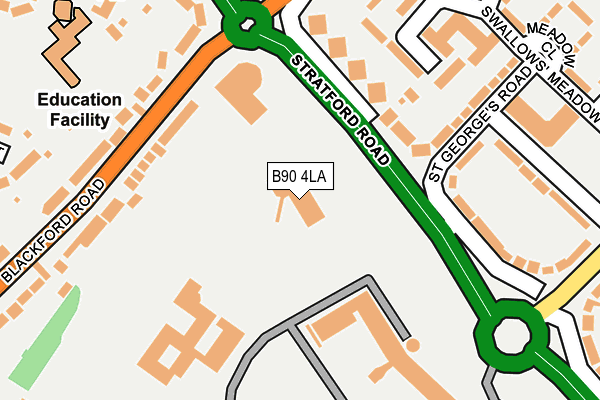B90 4LA map - OS OpenMap – Local (Ordnance Survey) B90 4LA map - OS OpenMap – Local (Ordnance Survey)