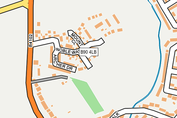 B90 4LB map - OS OpenMap – Local (Ordnance Survey) B90 4LB map - OS OpenMap – Local (Ordnance Survey)