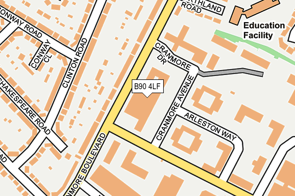 B90 4LF map - OS OpenMap – Local (Ordnance Survey) B90 4LF map - OS OpenMap – Local (Ordnance Survey)