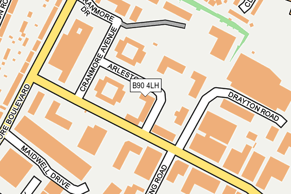 B90 4LH map - OS OpenMap – Local (Ordnance Survey) B90 4LH map - OS OpenMap – Local (Ordnance Survey)