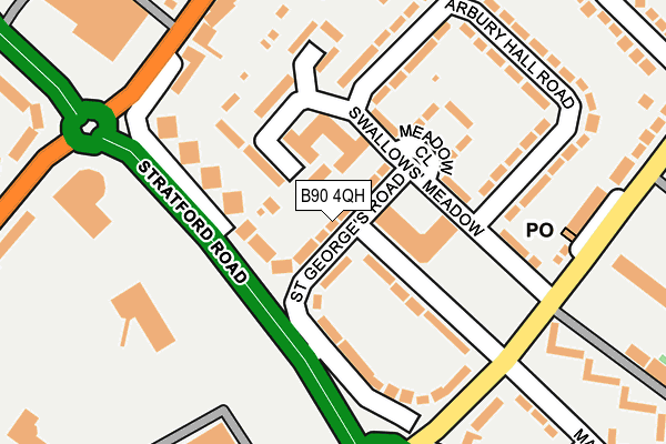 B90 4QH map - OS OpenMap – Local (Ordnance Survey) B90 4QH map - OS OpenMap – Local (Ordnance Survey)