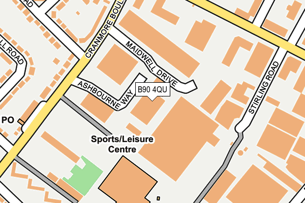 B90 4QU map - OS OpenMap – Local (Ordnance Survey) B90 4QU map - OS OpenMap – Local (Ordnance Survey)