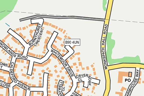 B90 4UN map - OS OpenMap – Local (Ordnance Survey) B90 4UN map - OS OpenMap – Local (Ordnance Survey)