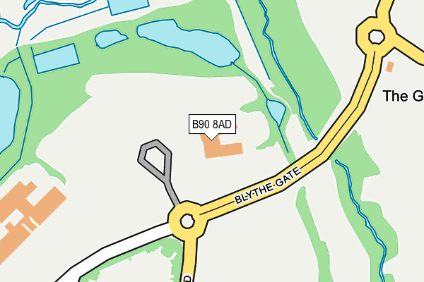B90 8AD map - OS OpenMap – Local (Ordnance Survey) B90 8AD map - OS OpenMap – Local (Ordnance Survey)